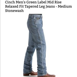 Cinch Green Label relaxed fit tapered Jeans 32x38